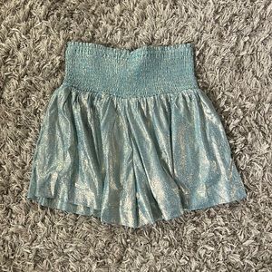Sparkly blue boutique shorts
